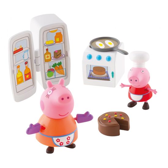 TM Toys Peppa Pig - konyhai készlet + 2 figura