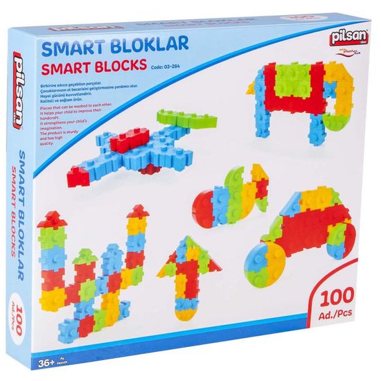 Pilsan építőjáték Smart Blocks - 100 db
