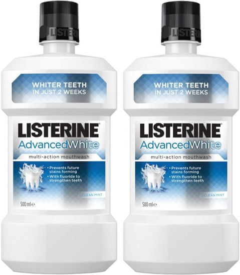 Listerine Advanced White Szájvíz, 2x500 ml
