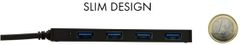 I-TEC Slim elosztó (USB-C, 4x port), fekete