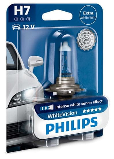 PHILIPS (12972WHVB1) WhiteVision H7 Autó izzó, 12V, 55 W