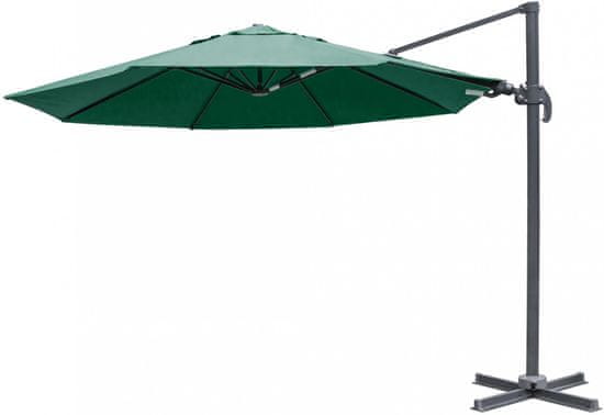 MAKERS Verona - 3,5 m oldalsó napernyő, sötét zöld