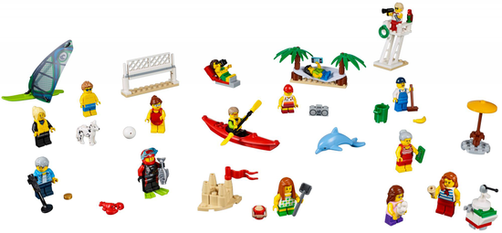 LEGO City Town 60153 Figuracsomag – Szórakozás a tengerparton