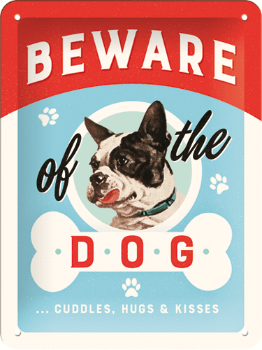 Postershop Beware of the Dog pléh tábla