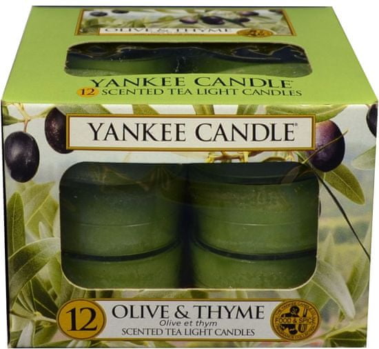 Yankee Candle Tea gyertya Olive &amp; Thyme 12x 9,8 g