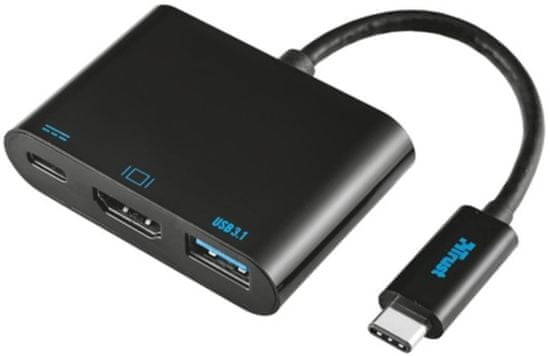 Trust Multiport Adapter (HDMI, VGA, USB 3.0), fekete
