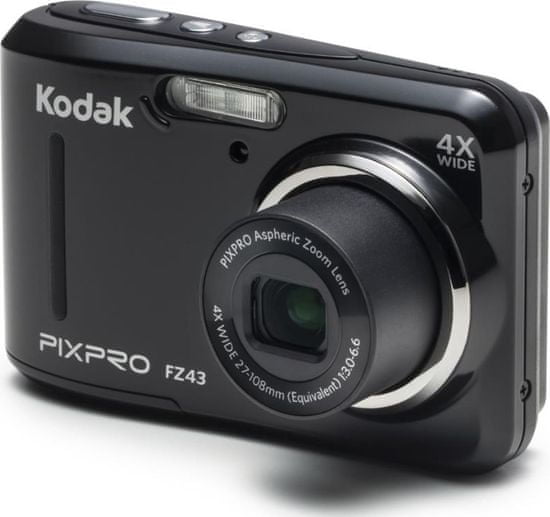 KODAK PixPro FZ43 digitális fényképezőgép, Fekete