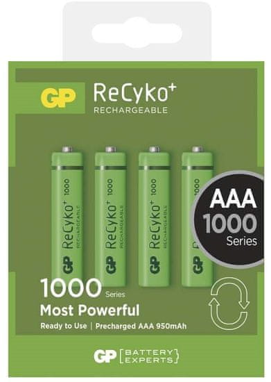 GP GP ReCyko+ 1000 (AAA) tölthető elem, 4 db