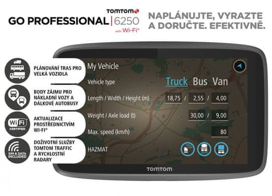 TomTom GO Professional 6250 Lifetime Navigációs rendszer