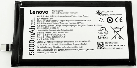 Lenovo Akkumulátor BL244 (P1/P1 Pro), Li-Ion