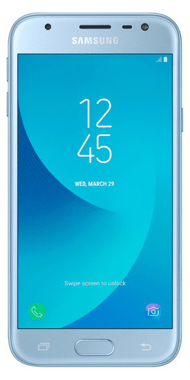 SAMSUNG Galaxy J3 Duos (2017) J330, Dual SIM Okostelefon, Ezüst-kék