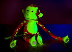 Teddies Sötétben világító majmocska - rózsaszín/zöld