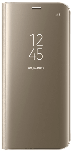 SAMSUNG Clear View Standing Cover tok (Samsung Galaxy S8), aranyszínű