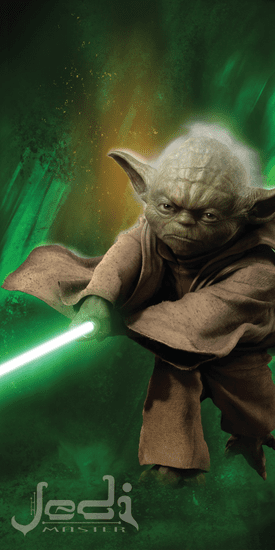 Jerry Fabrics Star Wars Yoda Törölköző, 70x140 cm