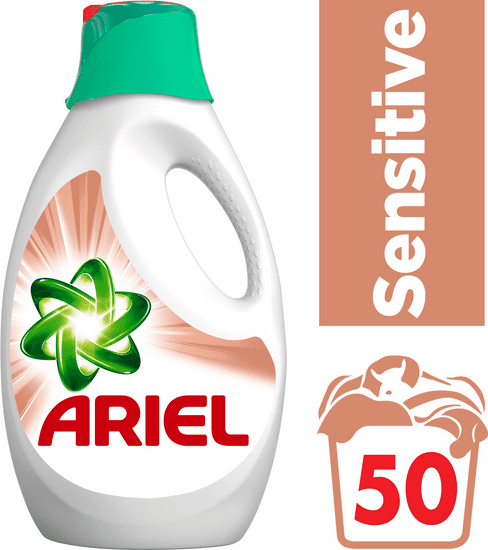 Ariel Sensitive Folyékony mosószer, 50 mosáshoz, 2,75 liter