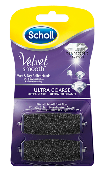 Scholl Velvet Smooth Ultra érdes forgófejek gyémántkristályokkal, 2db