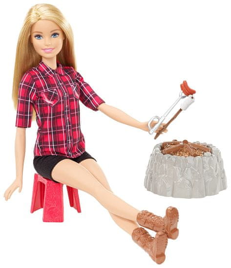 Mattel Szőke Barbie Baba a tábortűznél