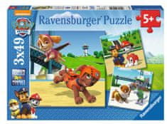 Ravensburger Puzzle 092390 Mancsőrjárat: Kutyacsapat 3x49 részes