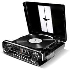 Mustang LP fél-automatikus gramofon, fekete