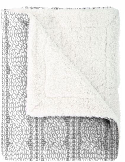 Mistral Home Cable Knit szürke műgyapjú takaró (pléd)