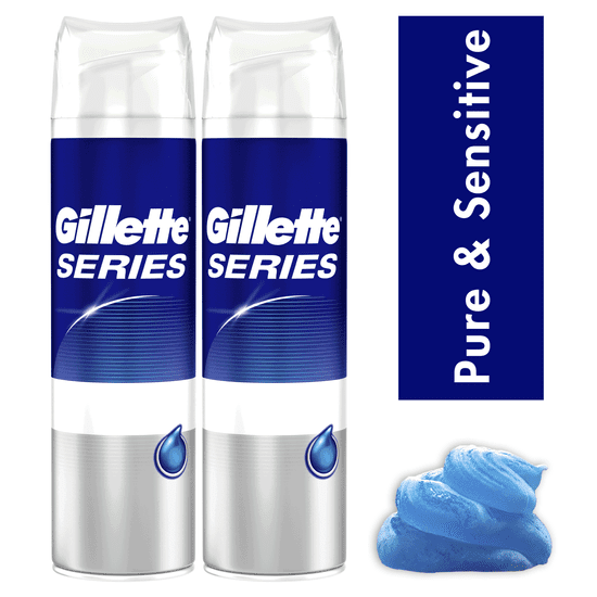 Gillette Series Pure&Sensitive Férfi borotvazselé 2 x 200 ml