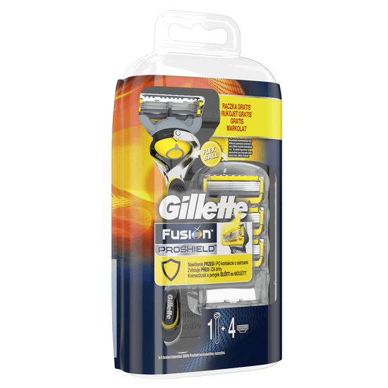Gillette Fusion ProShield Férfi borotva FlexBall technológiával + 4 db tartalék fej
