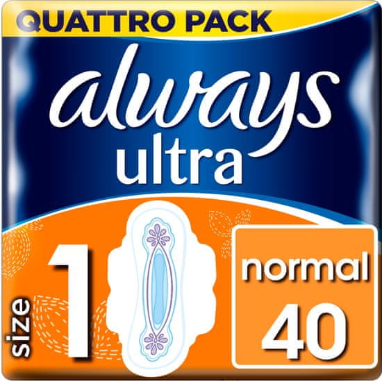 Always Ultra Normal nagyság 1 szárnyas higiéniai betétek 40 db