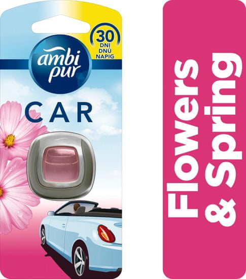 Ambi Pur Car Flowers&Spring Csíptetős Autóillatosító 1 db 