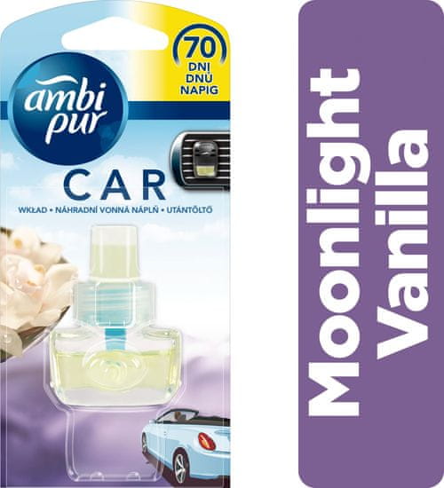 Ambi Pur Car Moonlight Vanilla csíptetős autóillatosító utántöltő 7 ml