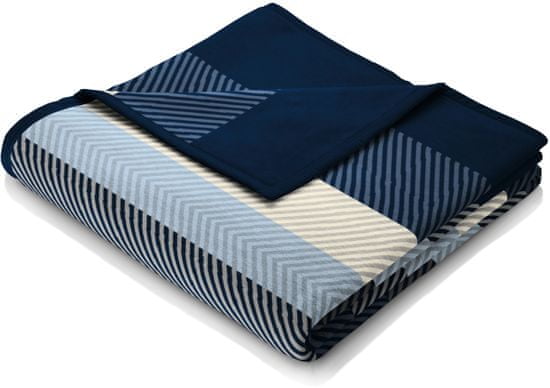 Biederlack Fashion and Comfort Blue Stripe 150x200 cm