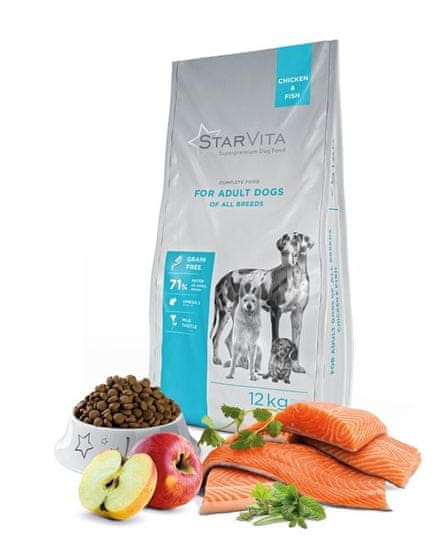Starvita Felnőtt kutyák számára alkalmas csirkehúsos granulátum 12kg