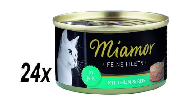 Finnern Miamorn macskakonzerv Tonhal filé + Rizs 24 x 100g