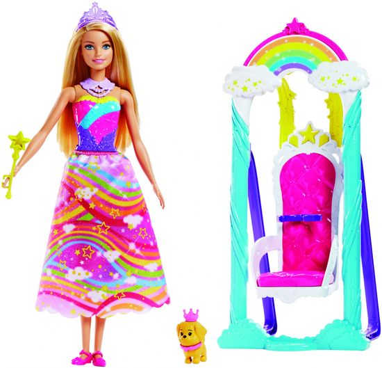 Mattel Barbie hercegnő szivárvány hintával