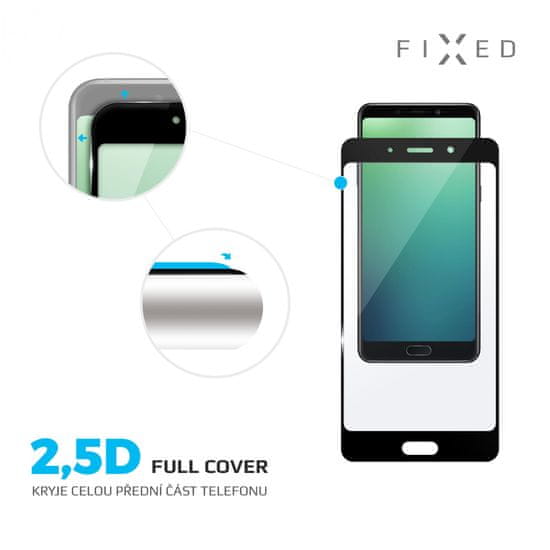 FIXED Keményített védőüveg Full-Cover a Nokia 7 telefonra, teljes kijelzőre, 0.33 mm, fekete
