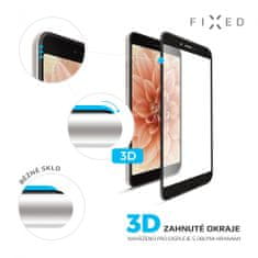 FIXED Keményített védőüveg 3D Full-Cover az Apple iPhone X-re, teljes kijelzőre, 0.33 mm, fekete