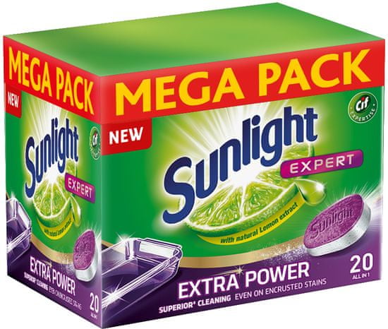 Sunlight All in 1 Extra Power Mega Pack mosogatótabletta 120 drb
