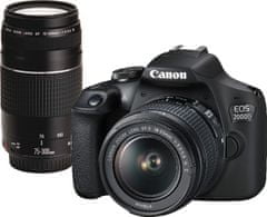 CANON EOS 2000D + 18-55 IS + 75-300 DC III (2728C017) fényképezőgép