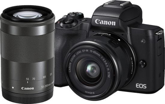 CANON EOS M50 + 15-45 + 55-200 (2680C022) fényképezőgép
