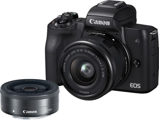 CANON EOS M50 + 15-45 + 22 (2680C032) fényképezőgép