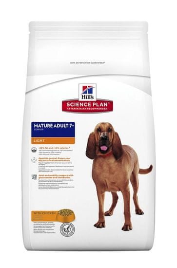 Hill's Science Plan Mature Adult Light Chicken kutyatáp - 12kg