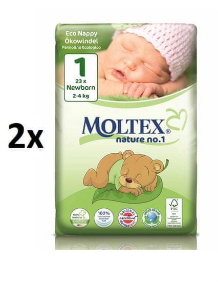 MOLTEX Newborn 1 Pelenka (2-4 kg) 2x23 db