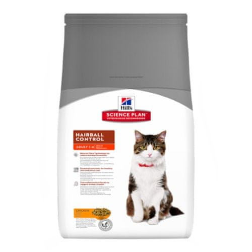 Hill's SP Adult Hairball Control Chicken macskaeledel - 5 kg