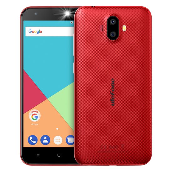 Ulefone S7, 1GB/8GB, DualSIM, piros okos telefon