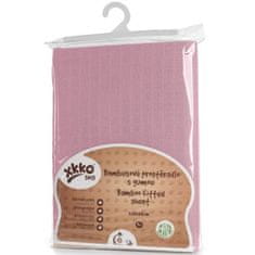 XKKO Bambusz lepedő gumival 120x60, Baby Pink