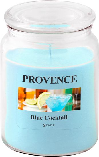 TORO Gyertya üvegben fedéllel - Blue Cocktail 510 g