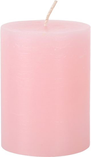 TORO Rusztikus gyertya rózsaszín 7,5 x 10 cm