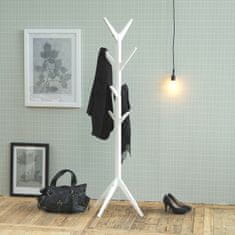 Design Scandinavia Fából készült ruhatartó Scotty, 178 cm, fehér