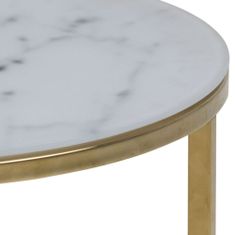 Design Scandinavia Kerek dohányzóasztal Alma, 50 cm, arany