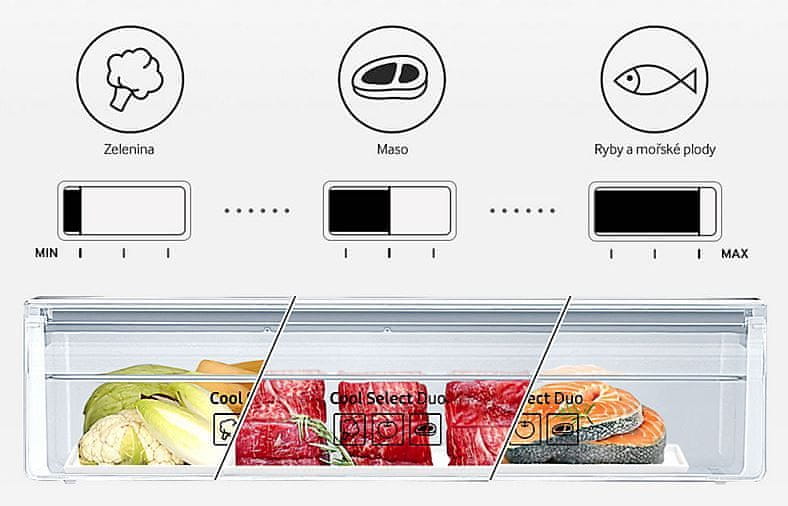 Samsung RB33N340NWW/EF kombinált hűtőszekrény állítható polcok