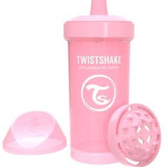 Twistshake Cumisüveg 360ml 12+m, Pasztell rózsaszín
